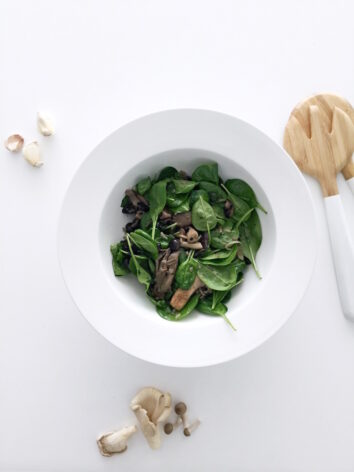 Mushroom Bowl with spinach
