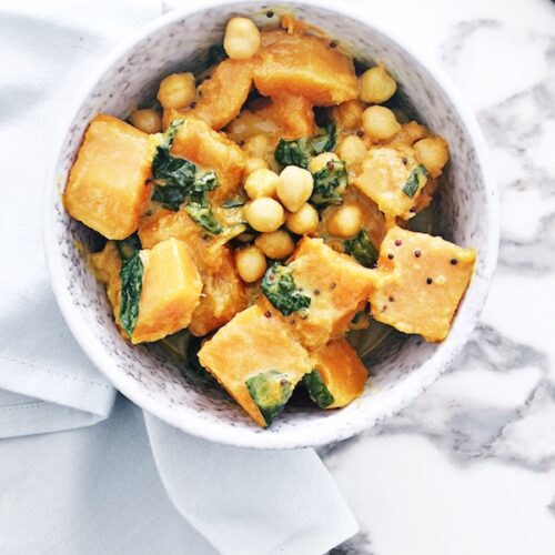 Butternut Squash, Kale And Chickpea Curry - Live and Taste