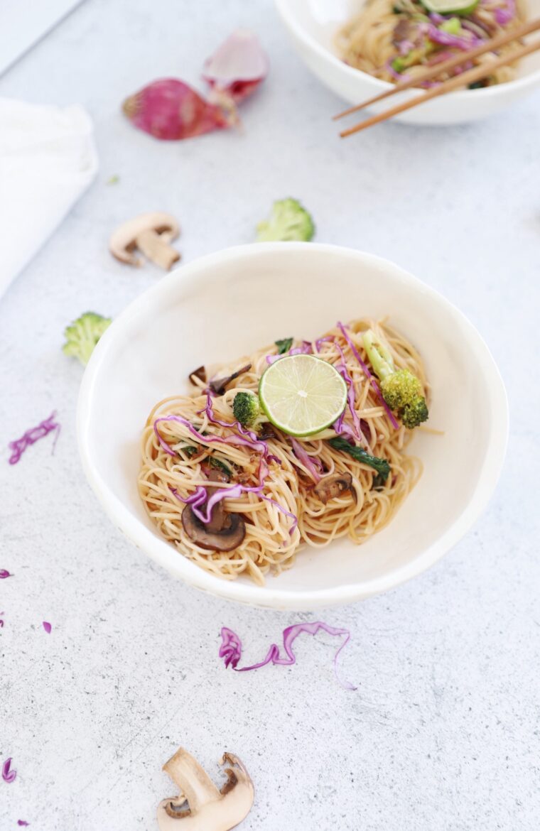 30-min vegan Thai-style noodles