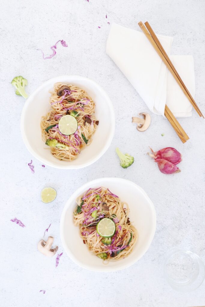 30-min vegan Thai-style noodles