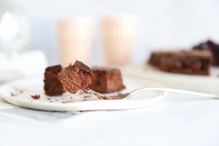 Double chocolate cake with tofu and sweet potato