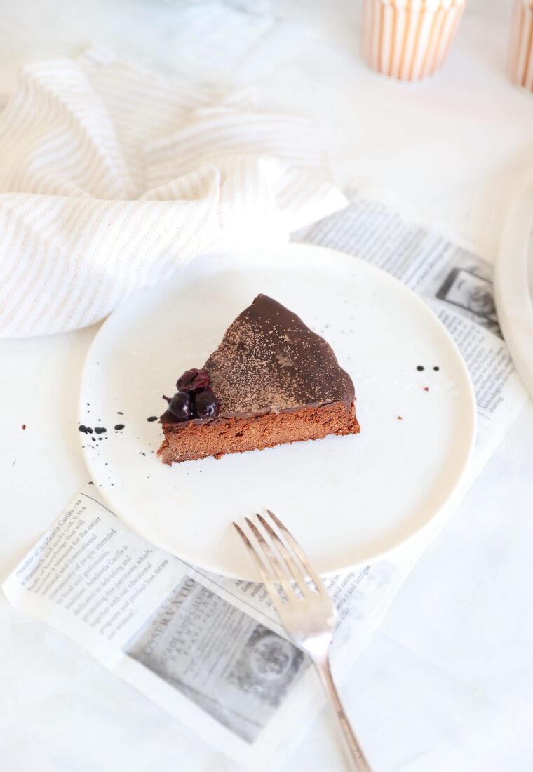 Double chocolate cake with tofu and sweet potato