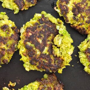 Easy leek and pea fritters