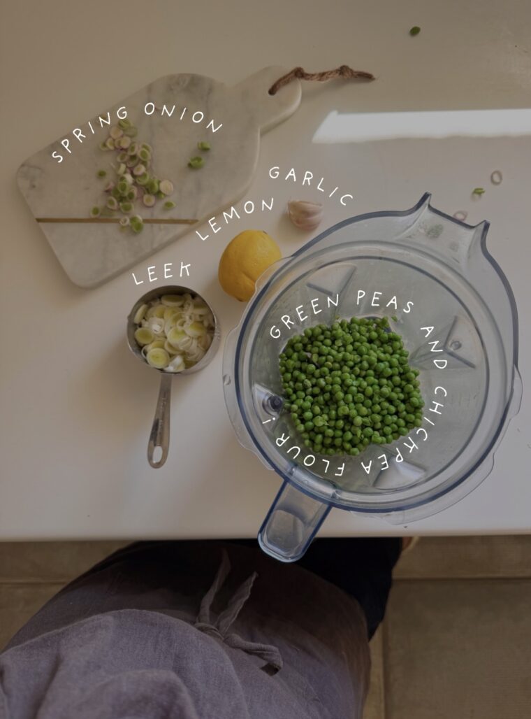 Easy leek and pea fritters recipe