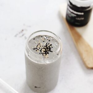 Easy black tahini collagen smoothie