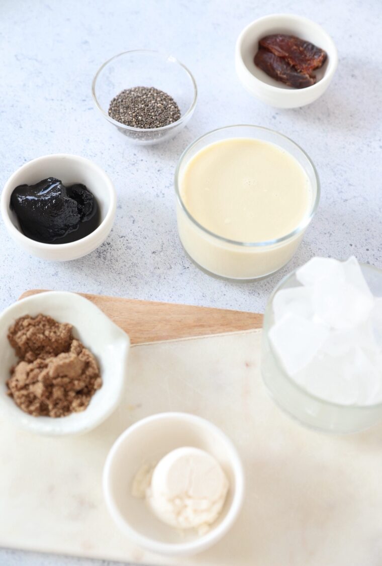 Easy collagen black tahini smoothie